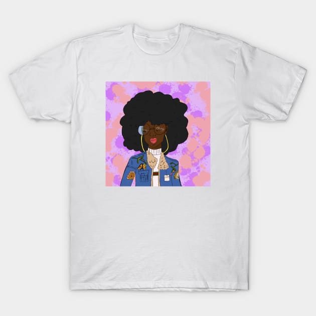 Black girl magic (black afro) T-Shirt by DejaDoodlesArt